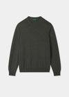 Men's Cashmere Crew Neck Jumper in Rosemary