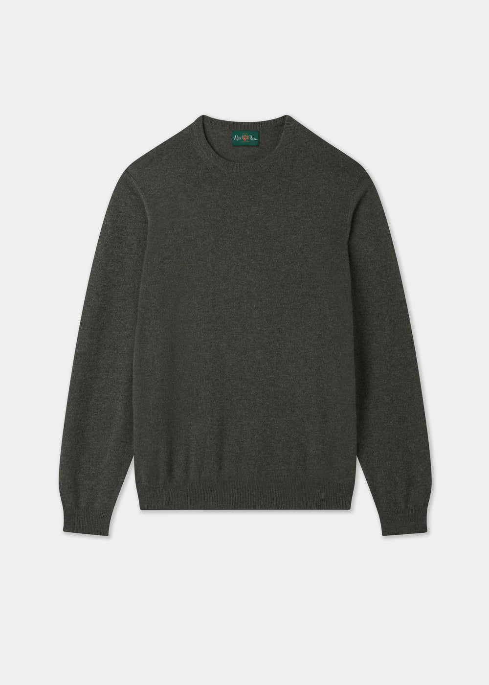 Men's Cashmere Crew Neck Jumper in Rosemary