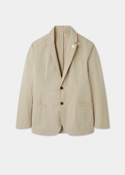 Men's Cotton Blazer in Beige