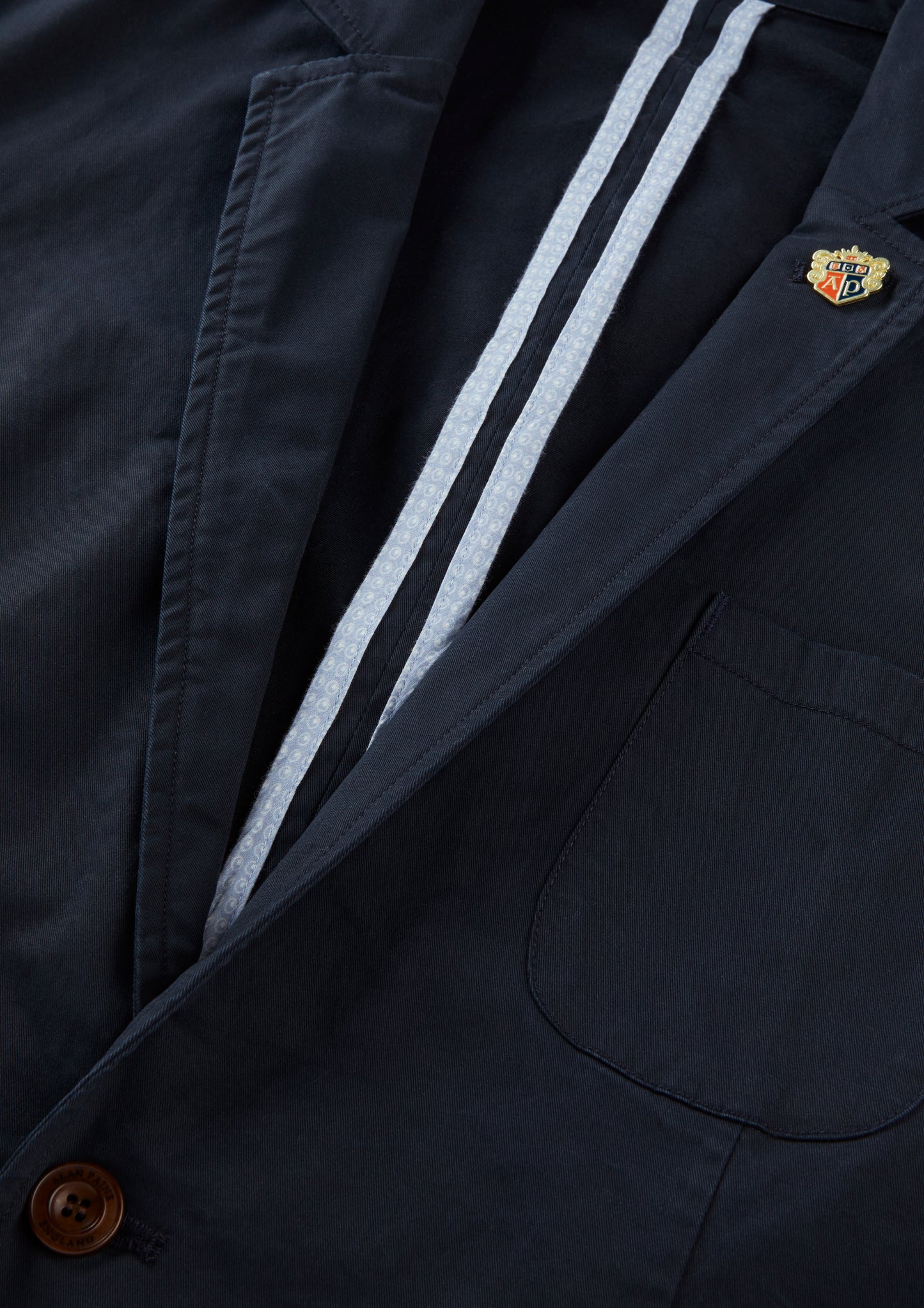 Men's Cotton Blazer in Navy