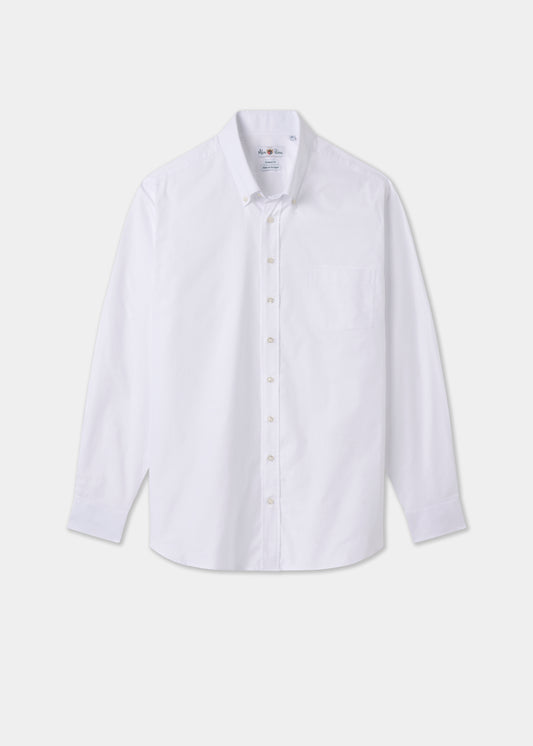Men's Cotton Long Sleeve Shirt in White