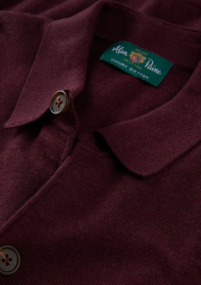 Men's Cotton Cashmere Collared Shirt in Purple