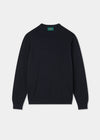 Men's Cotton Crew Neck Jumper in Dark Navy