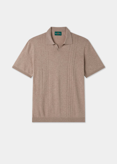 Men's Cotton Short Sleeve Jumper in Brown