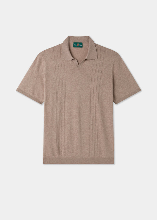 Men's Cotton Short Sleeve Jumper in Brown