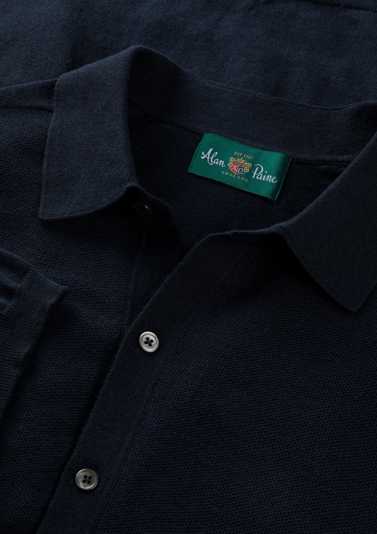 Men's Cotton Merino Shirt in Navy