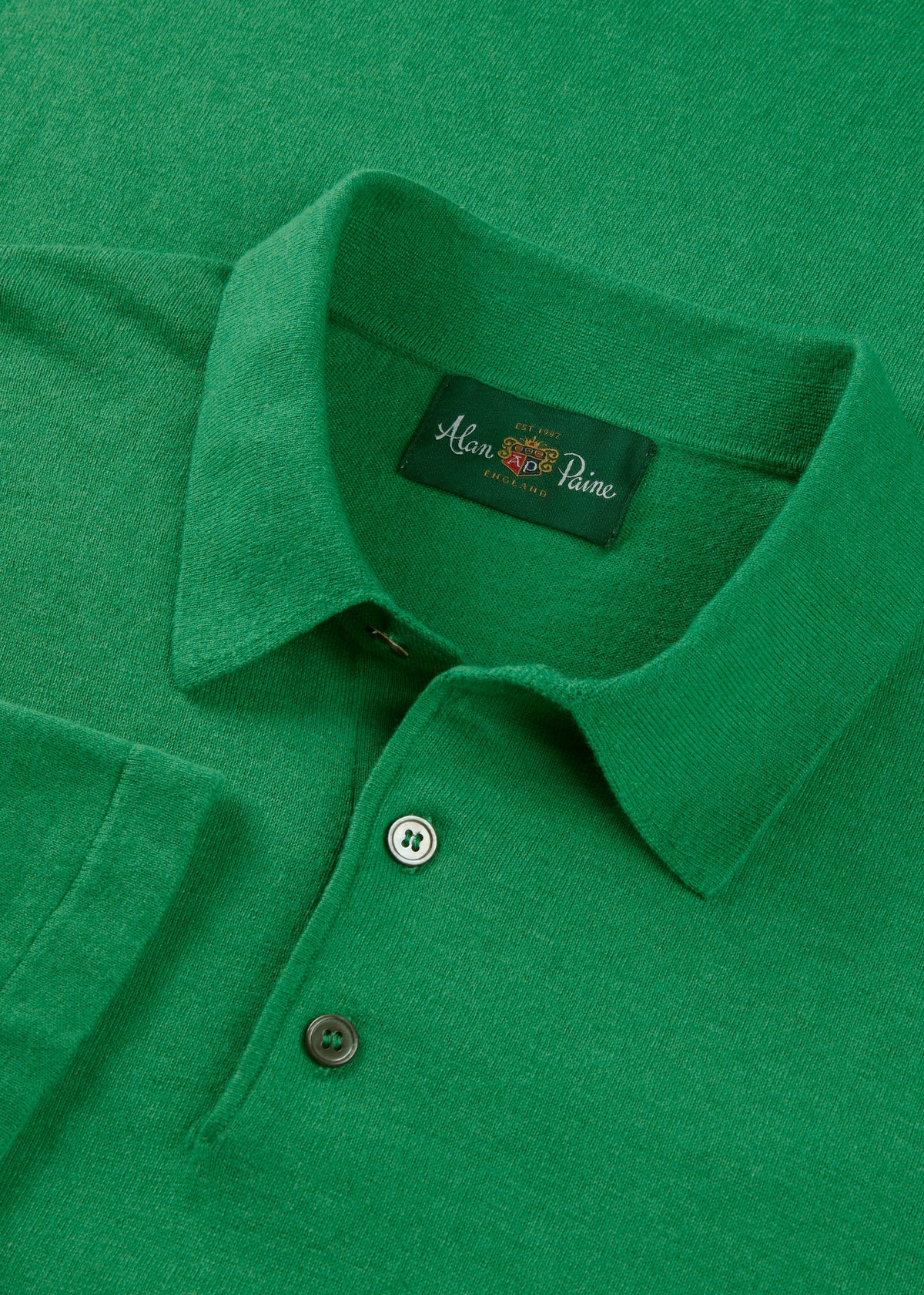 Men's Cotton Polo Shirt in Bright Green
