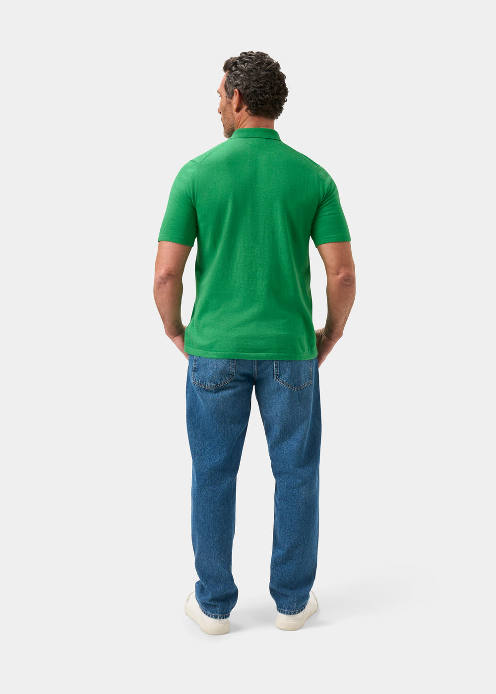 Men's Cotton Polo Shirt in Bright Green