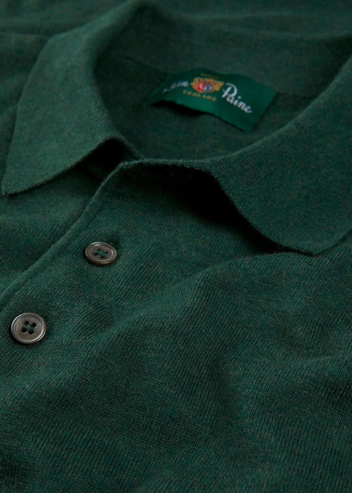 Men's Cotton Polo Shirt in Dark Green