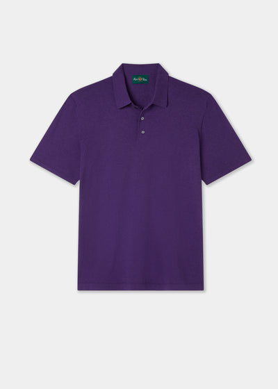 Men's Cotton Polo Shirt in Dark Purple