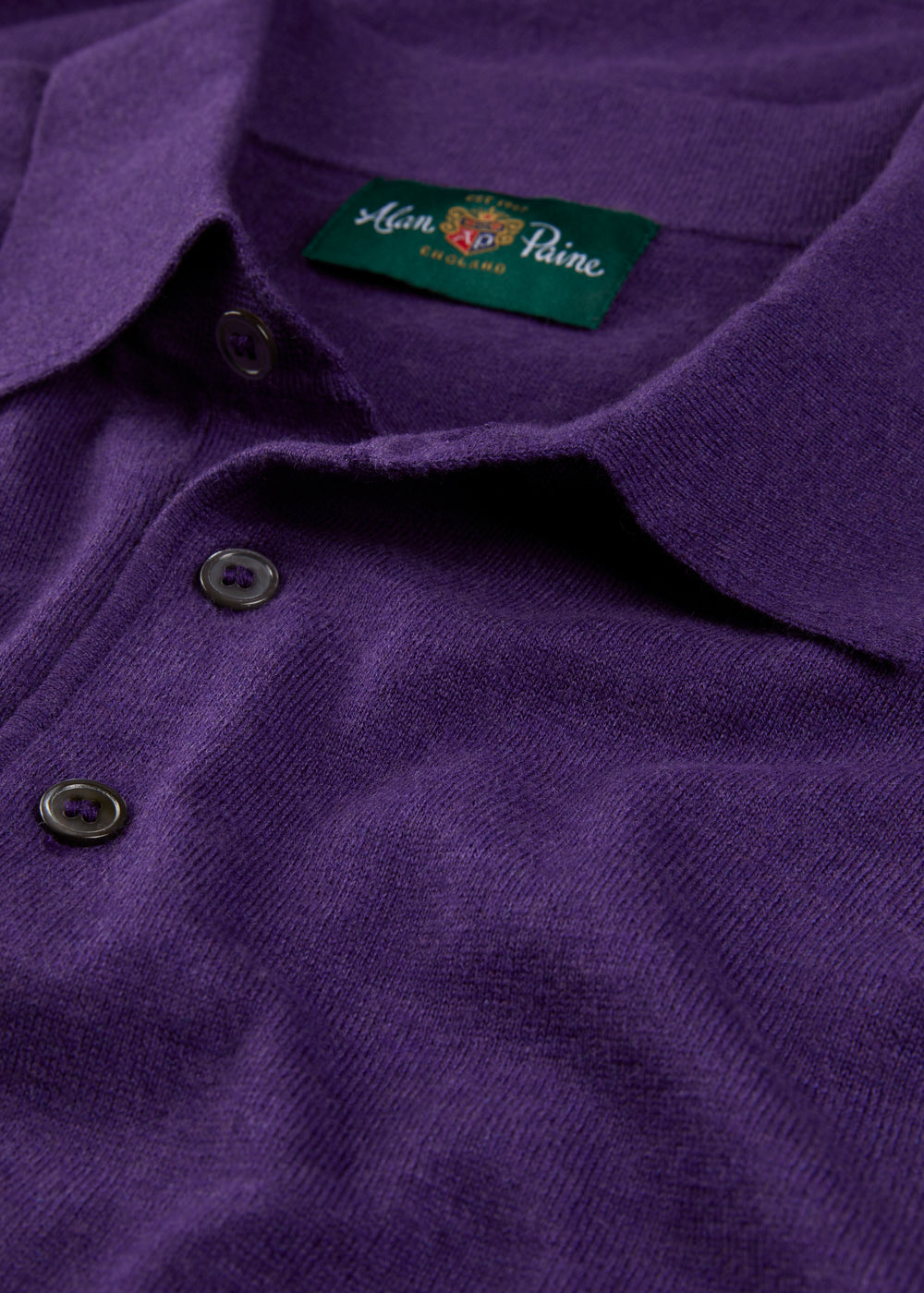 Men's Cotton Polo Shirt in Dark Purple