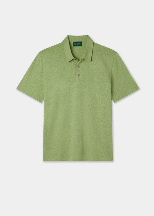 Men's Cotton Polo Shirt in Light Green