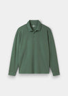 Storwood Cotton Long Sleeve Polo Shirt In Pine - Regular Fit