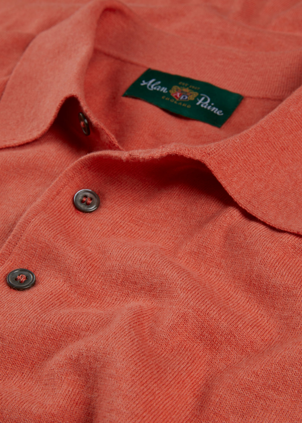Men's Cotton Polo Shirt in Melba Orange