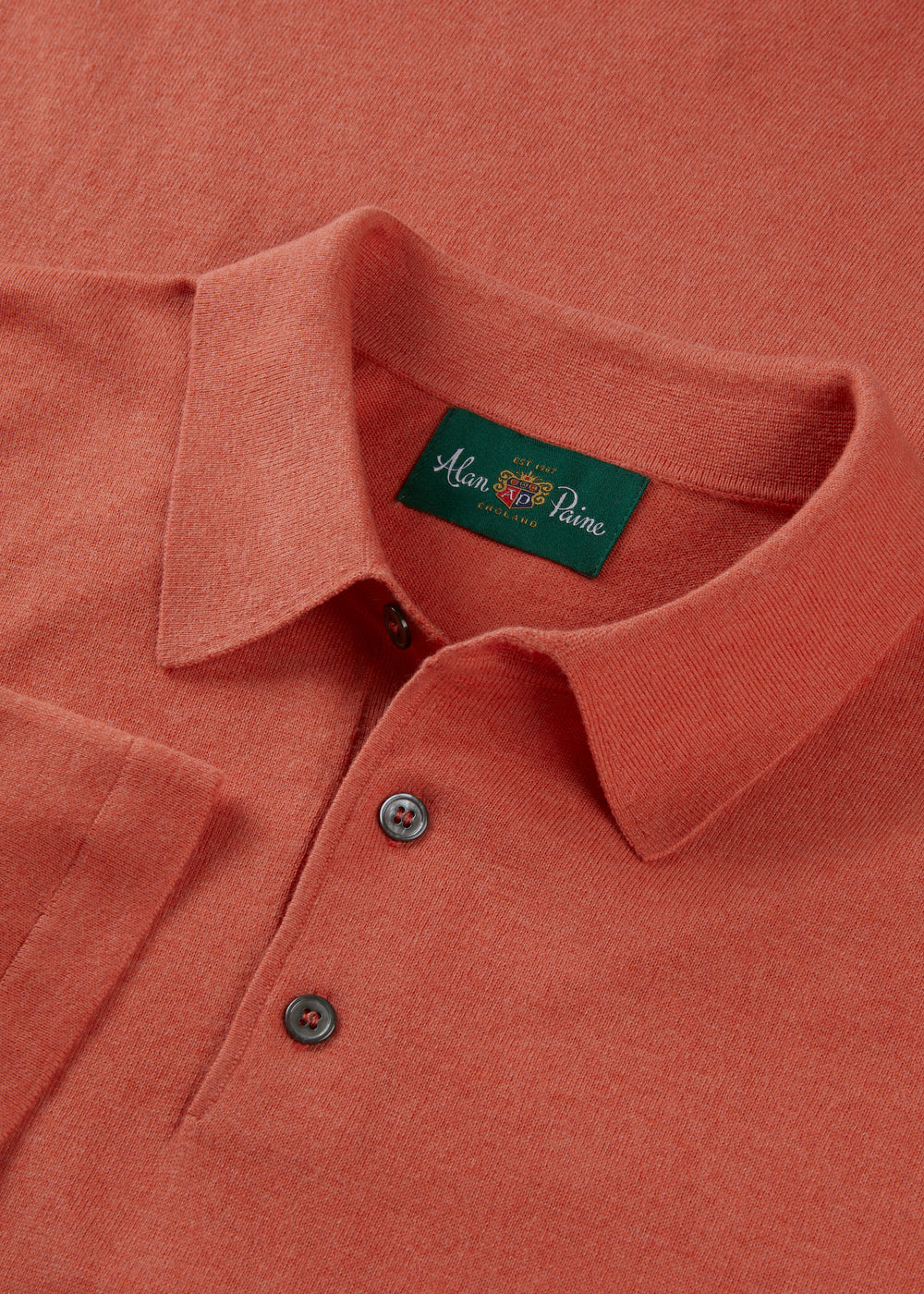 Men's Luxury Cotton Polo Shirt In Coral