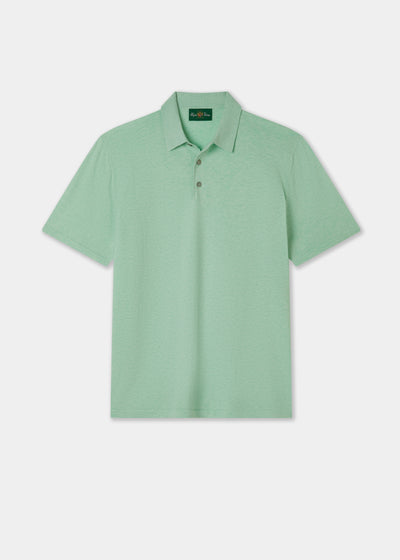 Men's Cotton Polo Shirt in Pale Green