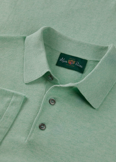 Men's Cotton Polo Shirt in Pale Green