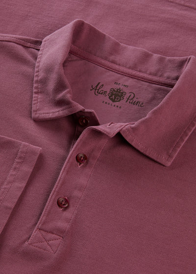 Men's Pique Cotton Polo Shirt in Red