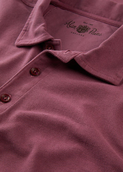Men's Pique Cotton Polo Shirt in Red