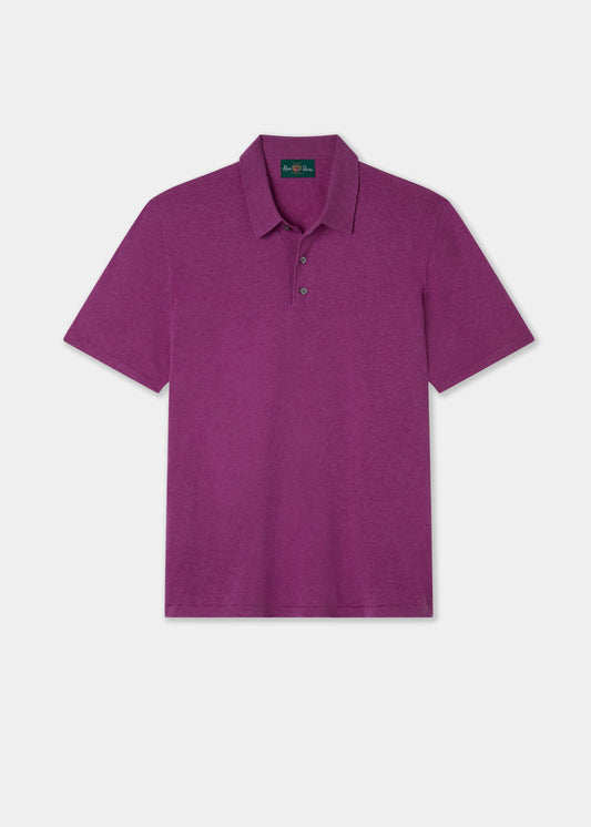 Men's Cotton Polo Shirt in Purple