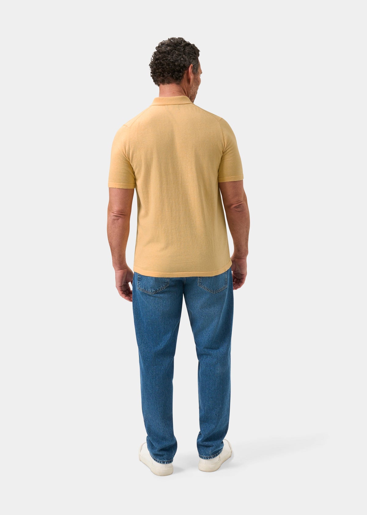 Men's Cotton Polo Shirt in Yellow