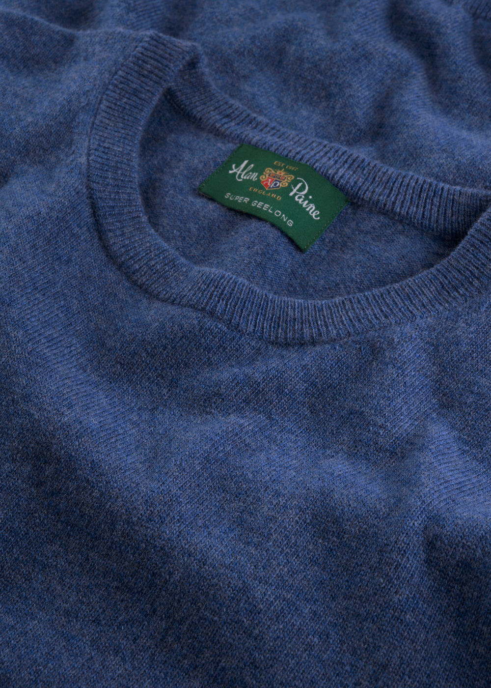 Men's Geelong Wool Crew Neck Jumper in Ullswater