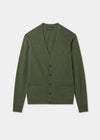 Men's Lambswool Vee Neck Cardigan Jumper in Landscape