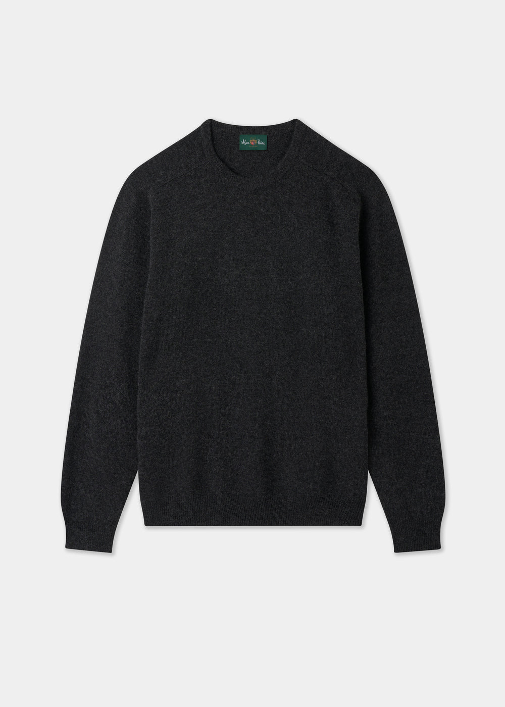 Men's Lambswool Crew Neck Jumper in Charcoal
