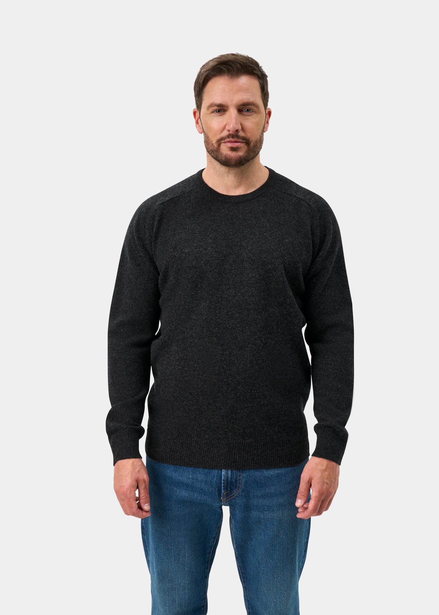Dorset Men's Lambswool Jumper in Charcoal - Classic Fit