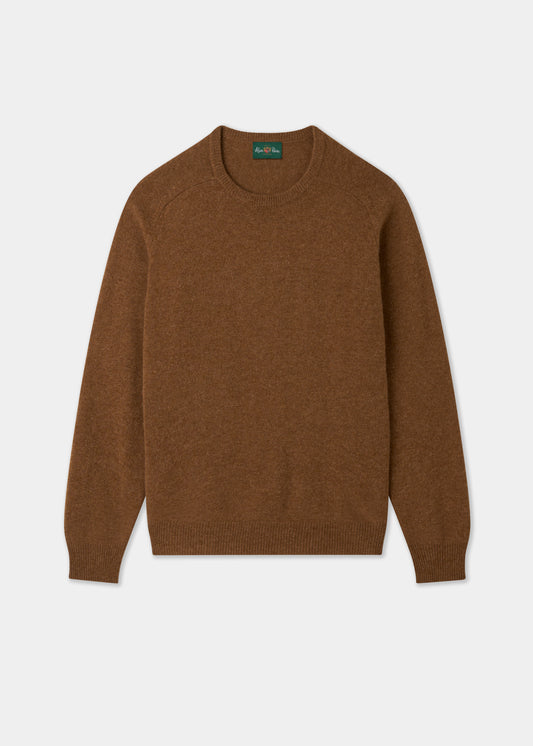 Men's Lambswool Crew Neck Jumper in Driftwood