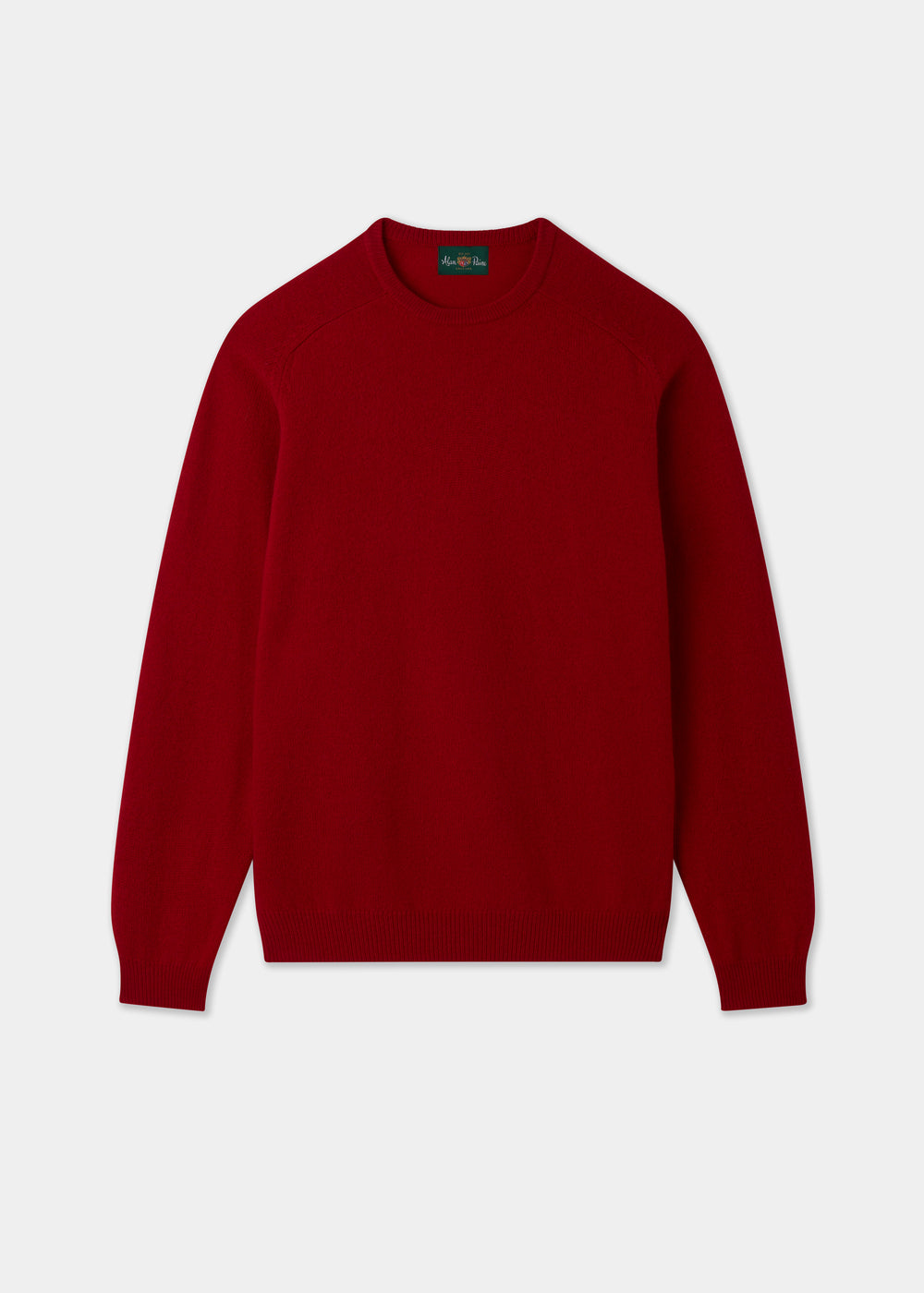 Men's Lambswool Crew Neck Jumper in Dubonnet