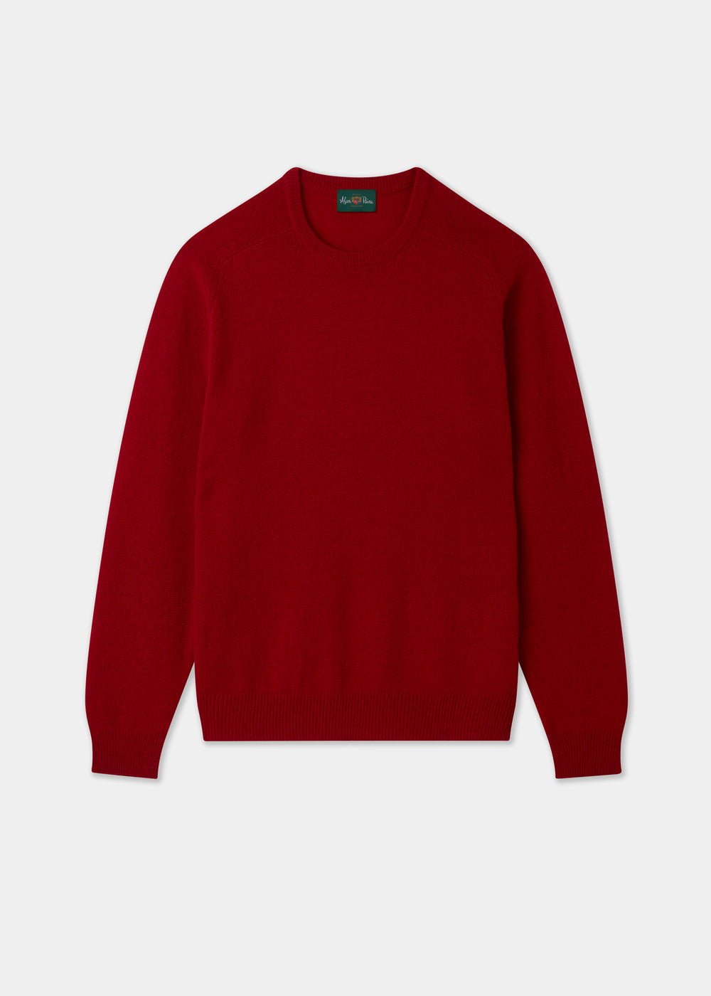 Men's Lambswool Crew Neck Jumper in Dubonnet