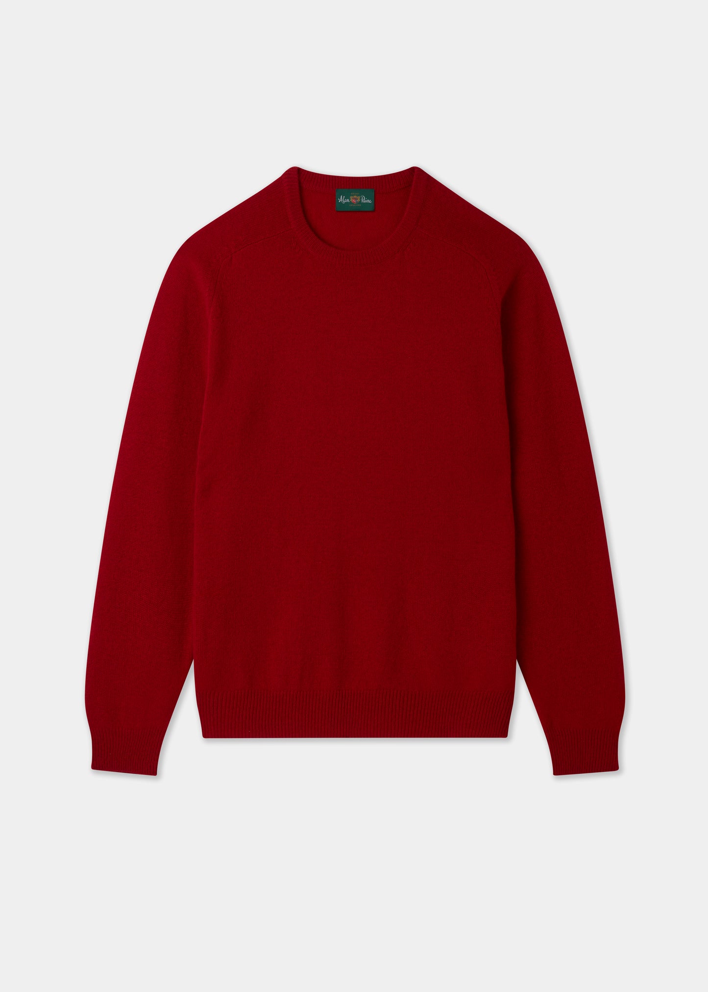 Men's Lambswool Crew Neck Jumper in Dubonnet