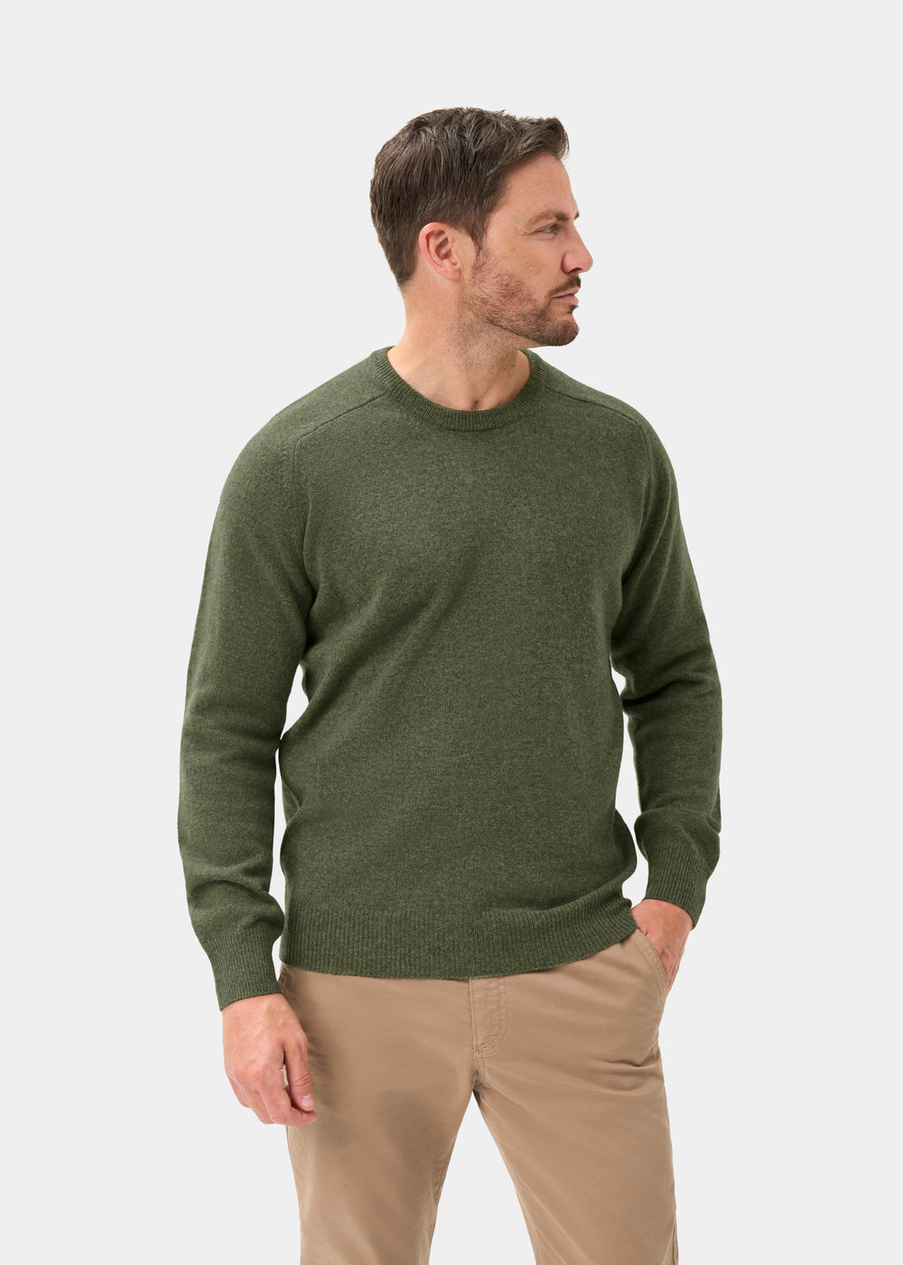 Men's Lambswool Crew Neck Jumper in Landscape