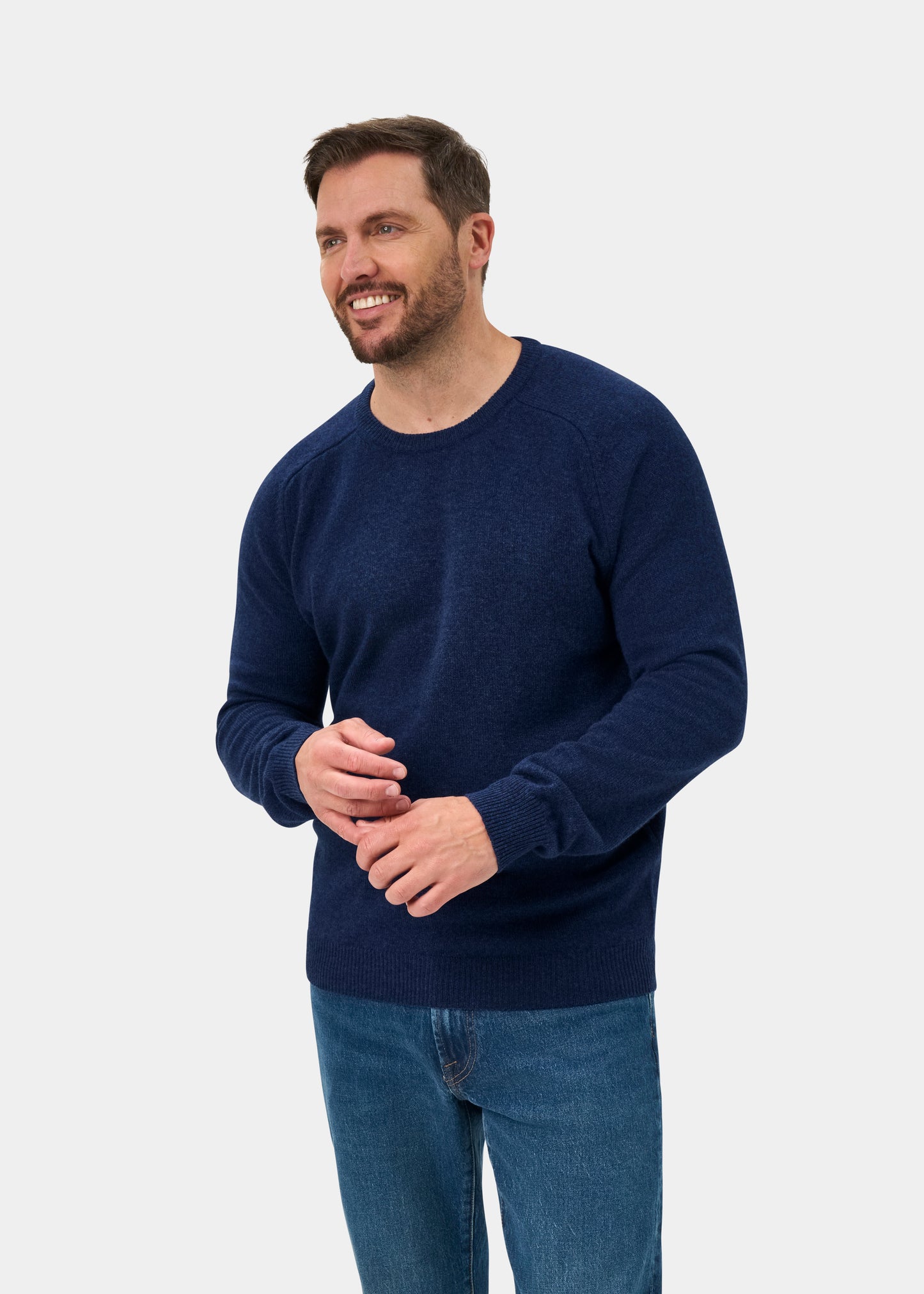 Lenzie Men's Lambswool Jumper In Rhapsody - Regular Fit