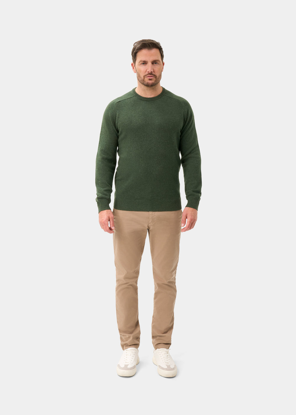 Men's Lambswool Crew Neck Jumper in Rosemary
