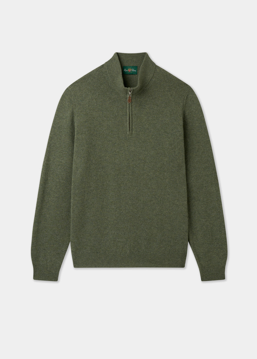 Men's Lambswool Quarter Zip Neck Jumper in Landscape