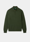 Men's Lambswool Quarter Zip Neck Jumper in Rosemary