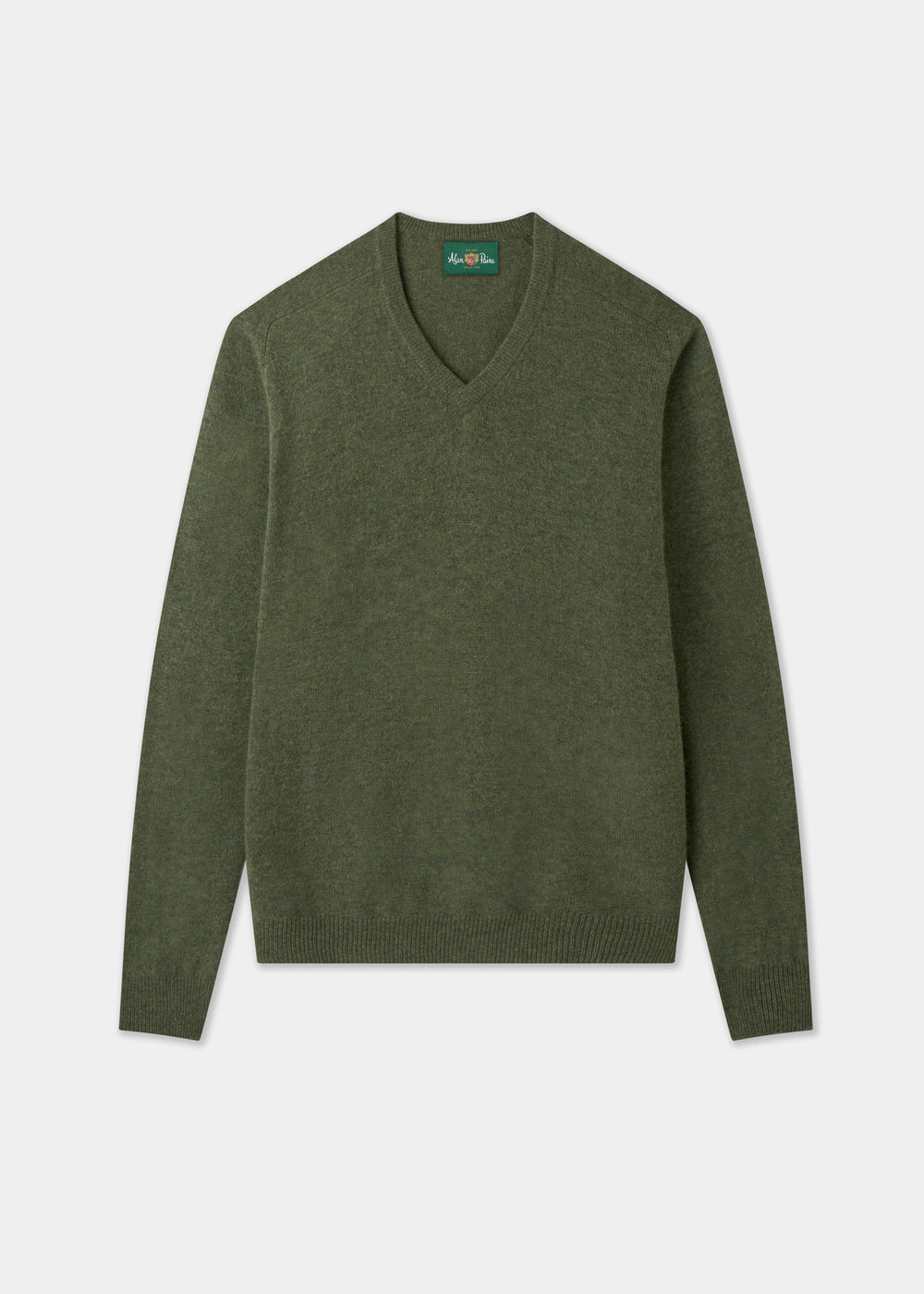Men's Lambswool Vee Neck Jumper in Landscape