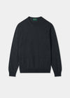Men's Merino Wool Crew Neck Jumper in Charcoal