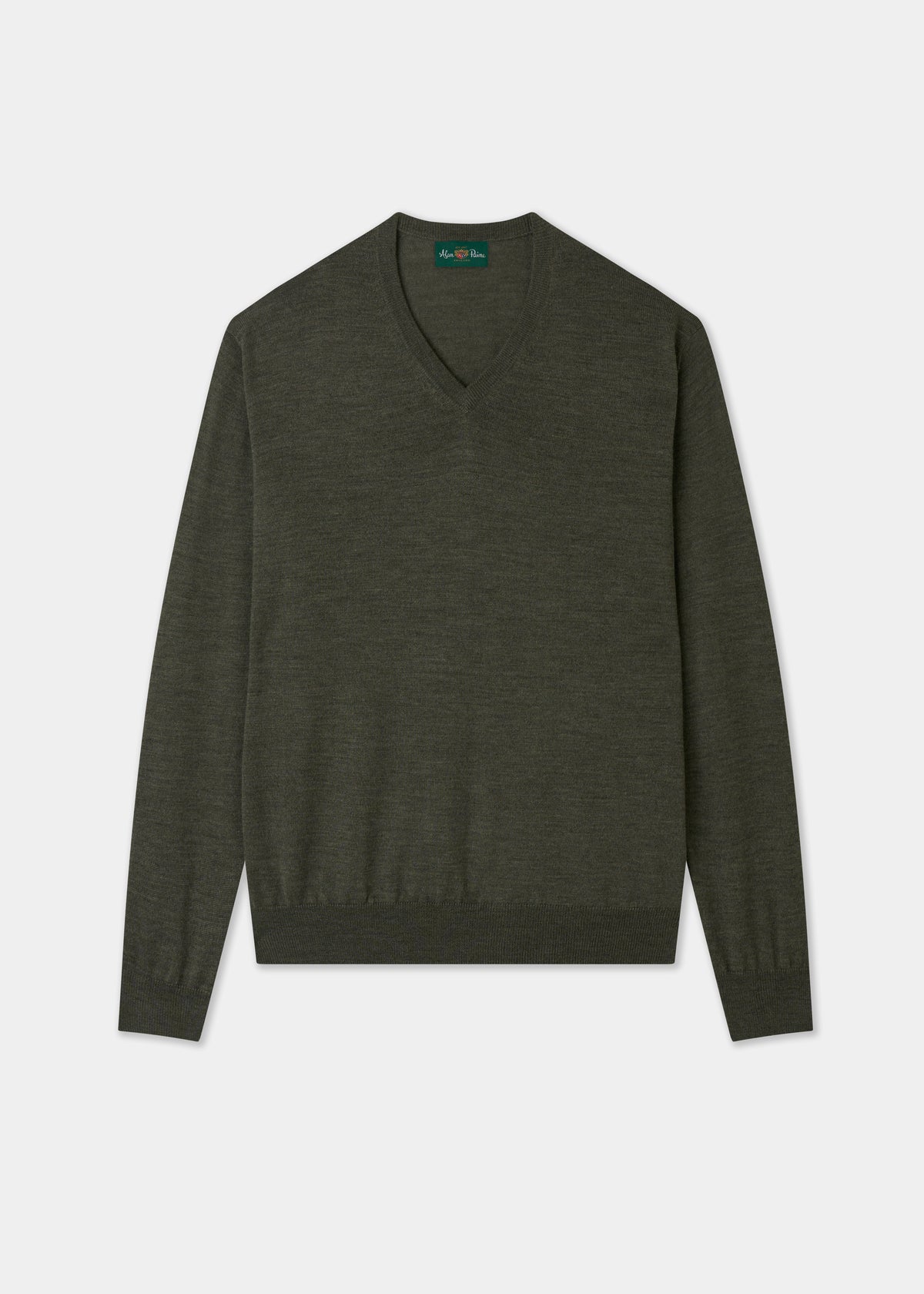 Dark green vee neck jumper