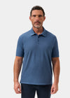 Men's Pique Cotton Polo Shirt in Blue
