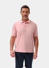 Men's Pique Cotton Polo Shirt in Pale Pink