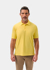 Men's Pique Cotton Polo Shirt in Yellow