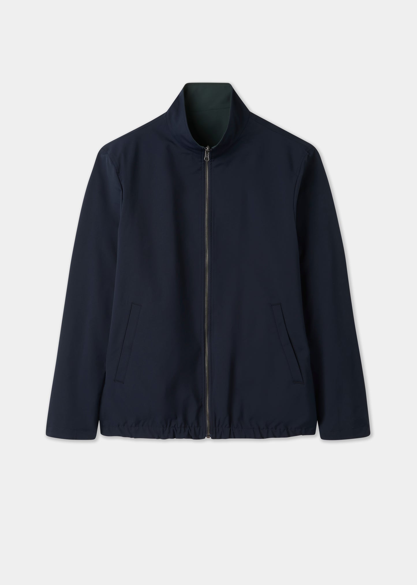 Men's Polyester Reversible Bomber Jacket in Green & Navy