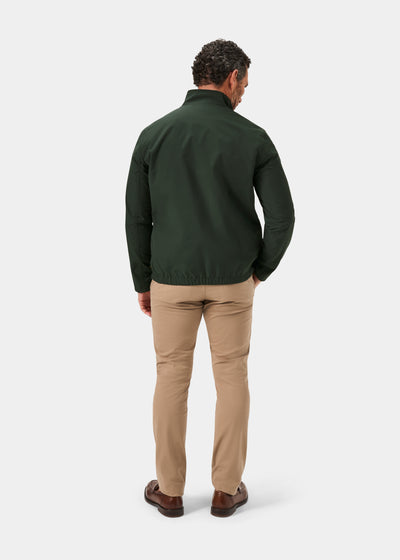 Men's Polyester Reversible Bomber Jacket in Green & Navy