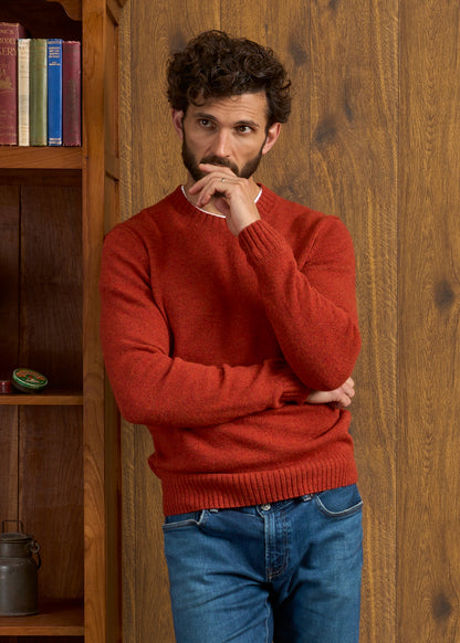 Kinnadie Supersoft Shetland Jumper In Safforn