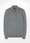 Men's Cotton Cashmere 1/4 Zip Jumper In Mercury