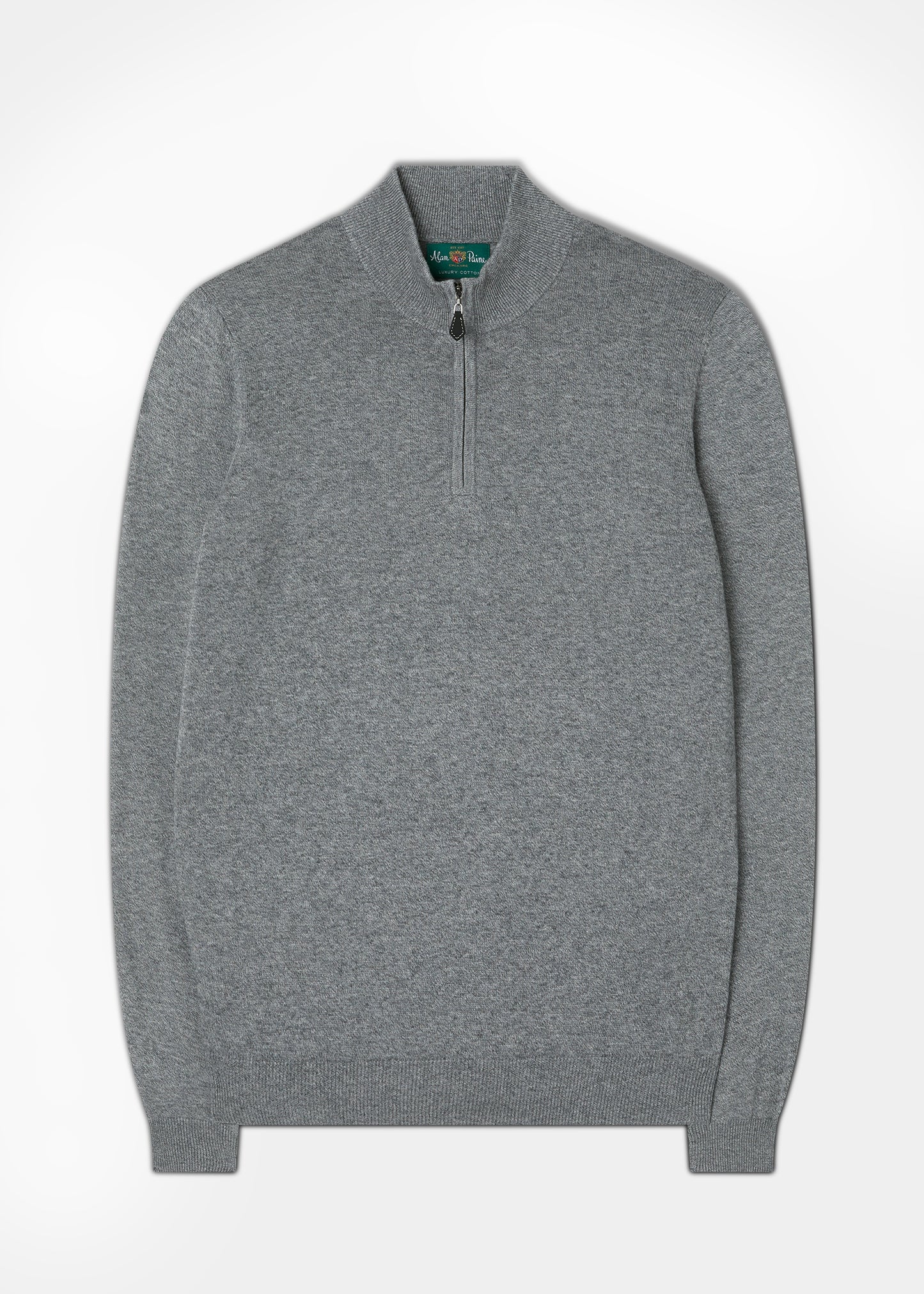 Men's Cotton Cashmere 1/4 Zip Jumper In Mercury
