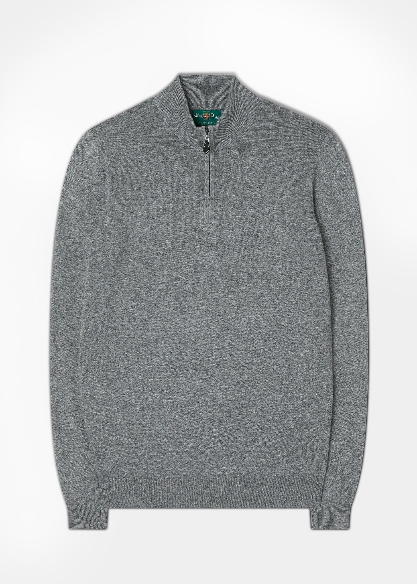 Men's Cotton Cashmere 1/4 Zip Jumper In Mercury